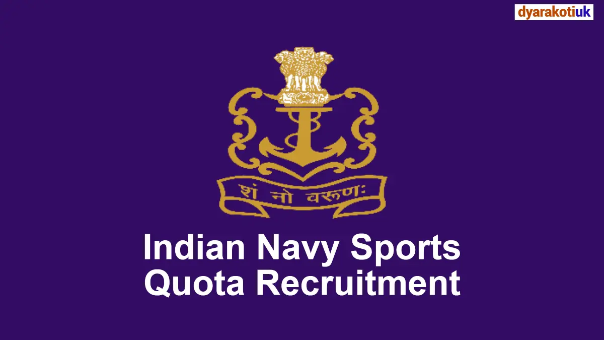 Indian Navy Sports Quota Sailor PO Recruitment 20242025